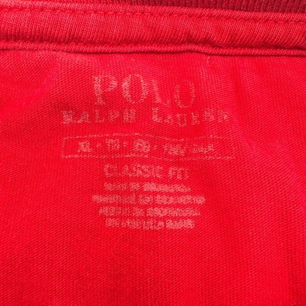 Polo Ralph Lauren Mens XL Red Classic Fit Cotton Crewneck Pony Logo T-Shirt